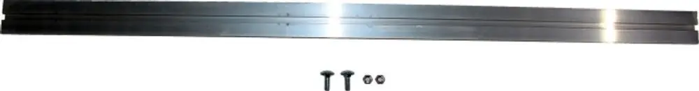 Aluminiumprofil mit zwei Längsrillen, kombiniert mit Schrauben, passend für ein Wolf Produkt zur Montage eines Kollektors.